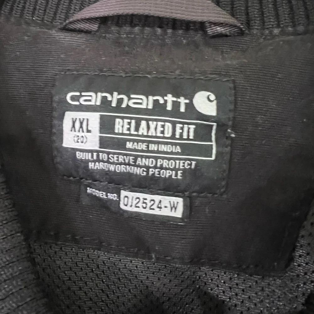 Carhartt Black Bomber Varsity Work Jacket - Picture 4 of 6